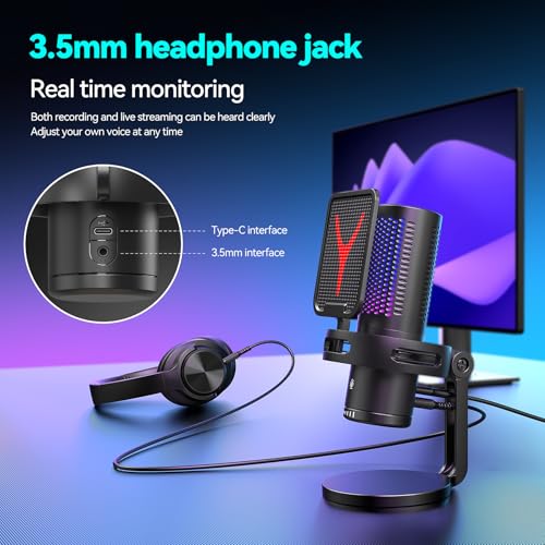 Verilux® Gaming USB Microphone,Noise Cancellation Condenser mic for Streaming, Podcast, Twitch, YouTube, Discord, iPhone, iPad,PC,Computer,PS4,PS5,Mac-Black Verilux® Gaming USB Microphone,Noise Cancellation Condenser mic for Streaming, Podcast, Twitch, YouTube, Discord, iPhone, iPad,PC,Computer,PS4,PS5,Mac-Black